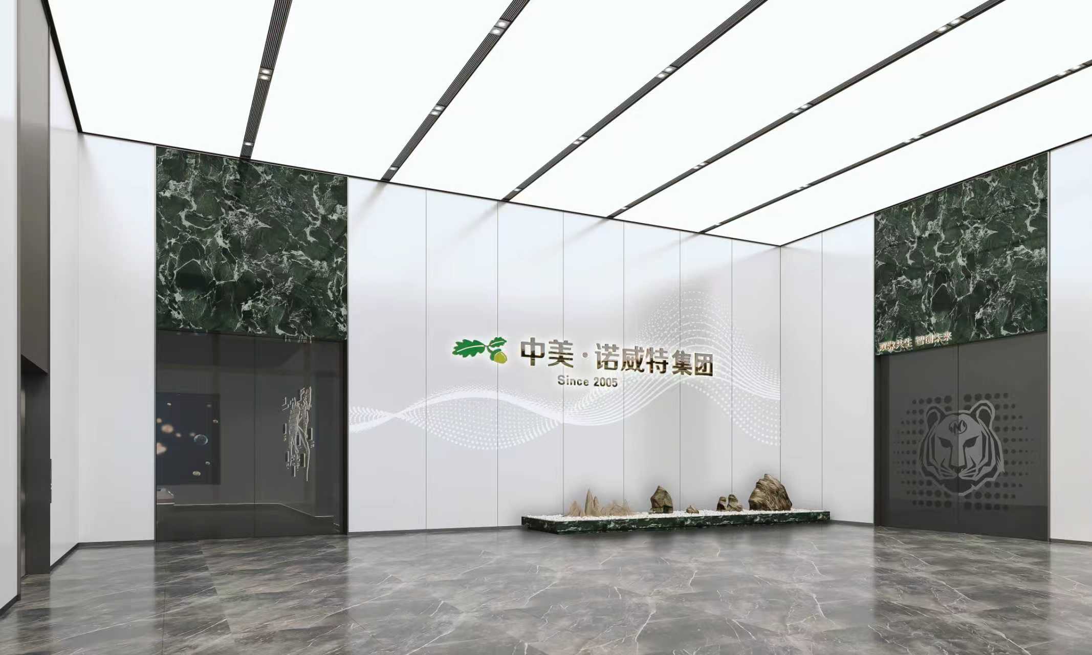 湖北广兴通信科技有限公司武汉分公司办公室装修开工!(图4) 大厅.jpg