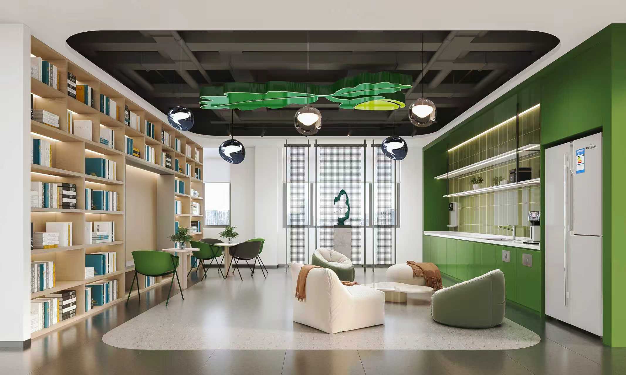 湖北广兴通信科技有限公司武汉分公司办公室装修开工!(图5) 休闲区.jpg